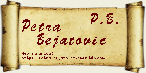 Petra Bejatović vizit kartica